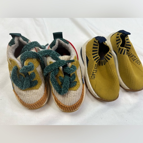 Lot Of 2 Stylish ZARA Baby Shoes Toddler Kids Baby Size EU 18 US 3 1/2 A031124 - Picture 1 of 3